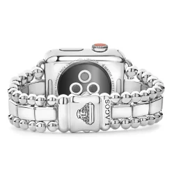 Watch Bracelets<LAGOS Sterling Silver Half Diamond Watch Bracelet-38-45Mm
