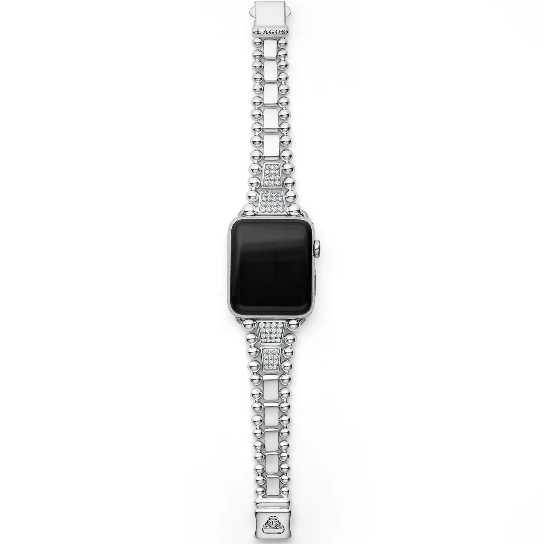 Diamonds<LAGOS Sterling Silver Half Diamond Watch Bracelet-42-49Mm