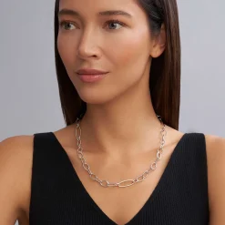 Silver<LAGOS Sterling Silver Link Necklace