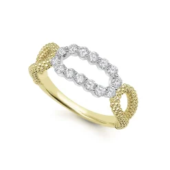 Gold<LAGOS Superfine Diamond Oval Ring