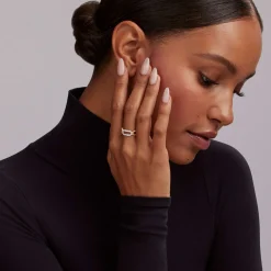 Gold<LAGOS Superfine Diamond Oval Ring