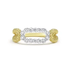 Gold<LAGOS Superfine Diamond Oval Ring