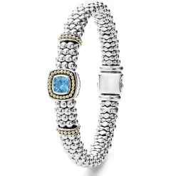 Gemstones<LAGOS Swiss Blue Topaz Caviar Bracelet | 9Mm