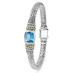 Gemstones<LAGOS Swiss Blue Topaz Caviar Bracelet | 6Mm