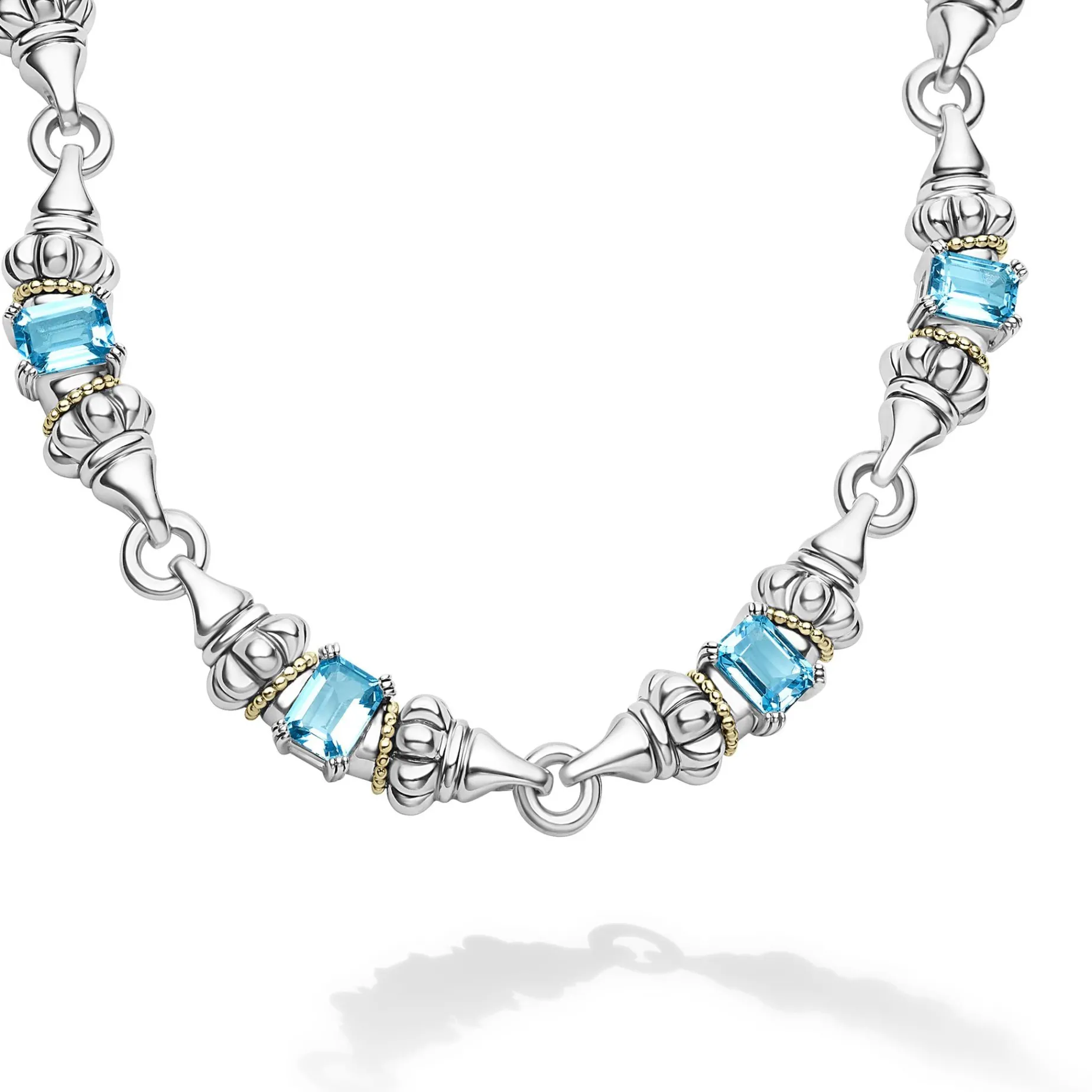Gemstones<LAGOS Swiss Blue Topaz Caviar Necklace