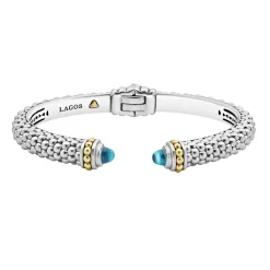 Gemstones<LAGOS Swiss Blue Topaz Cuff Bracelet | 8Mm