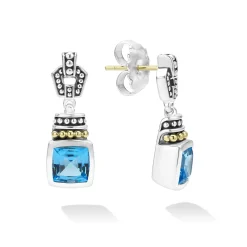 Gemstones<LAGOS Swiss Blue Topaz Drop Earrings