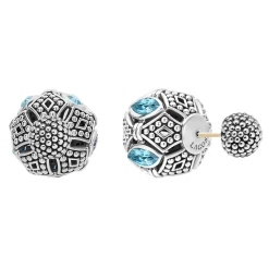 Gemstones<LAGOS Swiss Blue Topaz Earring Backs