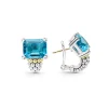 Caviar Earrings<LAGOS Swiss Blue Topaz Huggie Earring