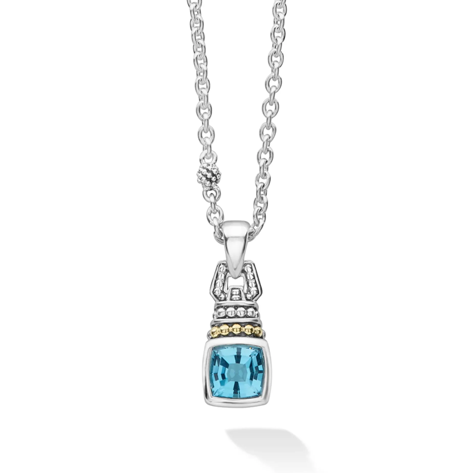 Caviar Necklaces<LAGOS Swiss Blue Topaz Pendant Necklace
