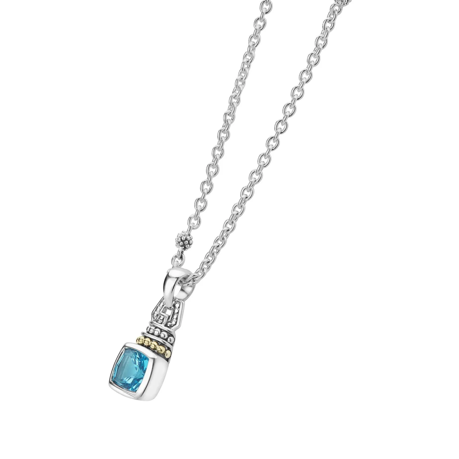 Caviar Necklaces<LAGOS Swiss Blue Topaz Pendant Necklace