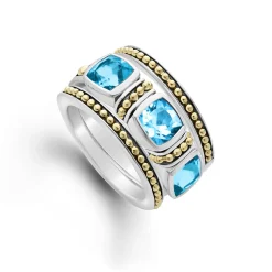 Gemstones<LAGOS Swiss Blue Topaz Stacking Rings