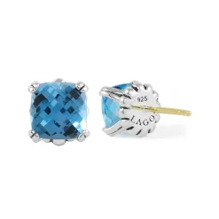 Stud Earrings<LAGOS Swiss Blue Topaz Stud Earrings