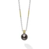 Pearl<LAGOS Tahitian Black Pearl Pendant Necklace