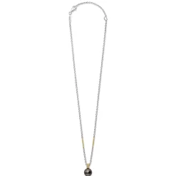Pearl<LAGOS Tahitian Black Pearl Pendant Necklace