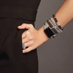 Diamonds<LAGOS Three Station Ceramic Diamond Bracelet | 9Mm