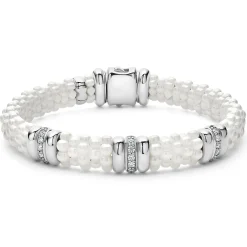 Diamonds<LAGOS Three Station Ceramic Diamond Bracelet | 9Mm