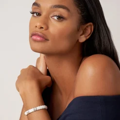 Diamonds<LAGOS Three Station Ceramic Diamond Bracelet | 9Mm