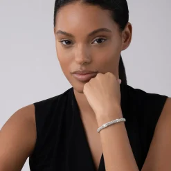 Diamonds<LAGOS Three Station Silver X Diamond Bracelet | 6Mm