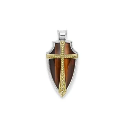 Amulets<LAGOS Tiger Eye Shield Amulet