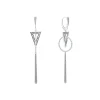 Silver<LAGOS Triangle Circle Drop Earrings