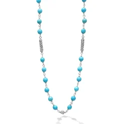 Silver<LAGOS Turquoise Beaded Necklace