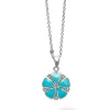 Gemstones<LAGOS Turquoise Flower Pendant Necklace