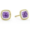 Gemstones<LAGOS Two-Tone Amethyst Stud Earrings