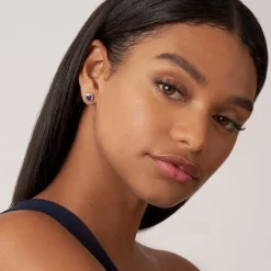 Gemstones<LAGOS Two-Tone Amethyst Stud Earrings