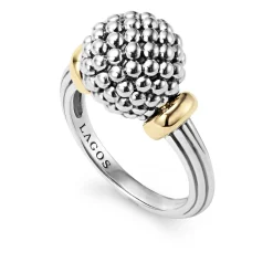 Caviar Rings<LAGOS Two-Tone Caviar Ball Ring
