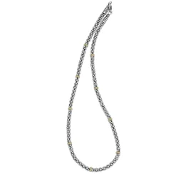 Caviar Necklaces<LAGOS Two-Tone Caviar Beaded Necklace | 5Mm