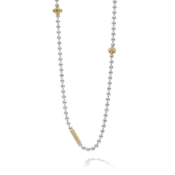 Caviar Necklaces<LAGOS Two-Tone Caviar Beaded Necklace
