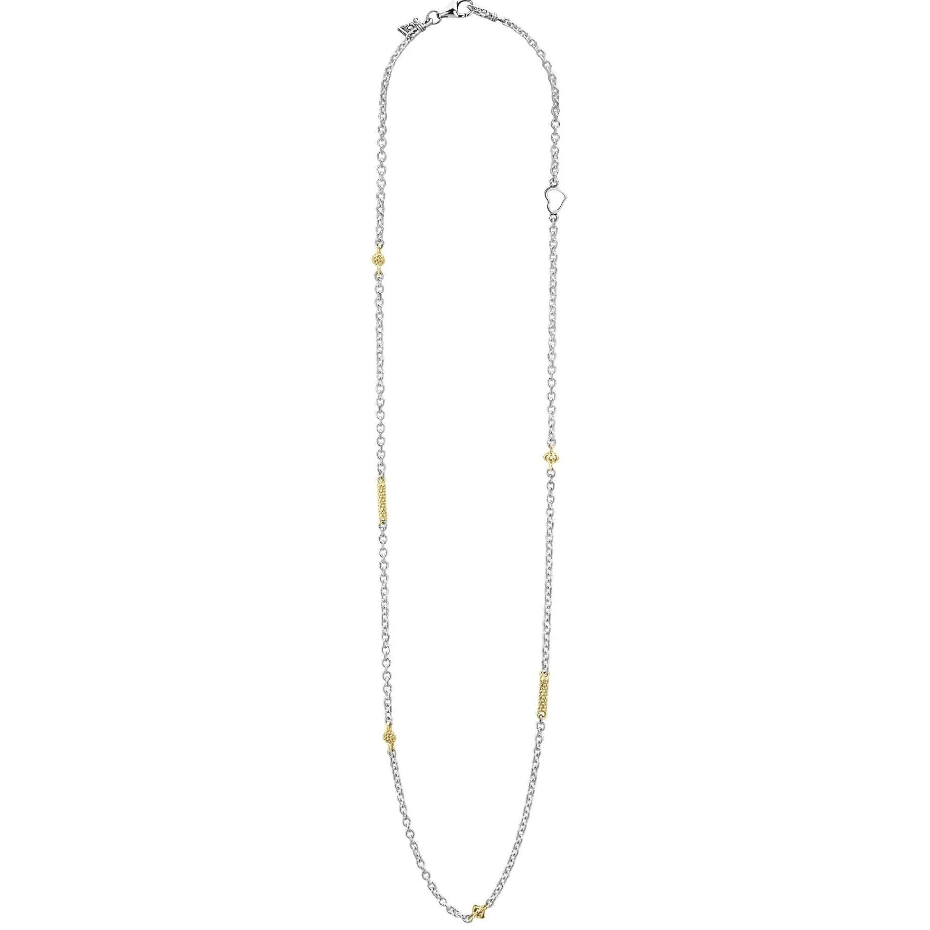 Chains<LAGOS Two-Tone Caviar Chain Necklace