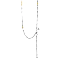 Chains<LAGOS Two-Tone Caviar Chain Necklace