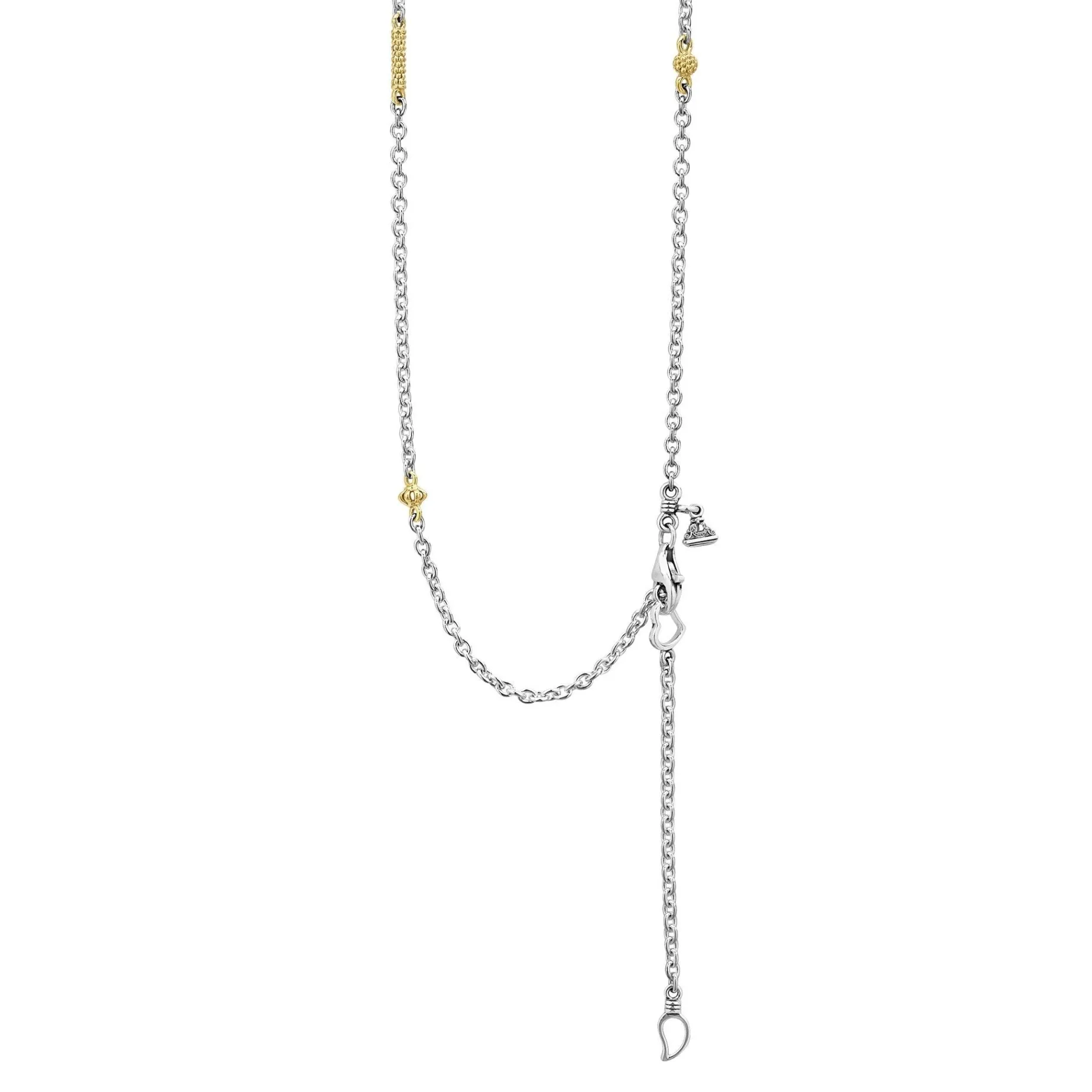 Chains<LAGOS Two-Tone Caviar Chain Necklace