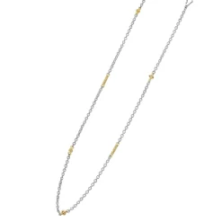 Chains<LAGOS Two-Tone Caviar Chain Necklace