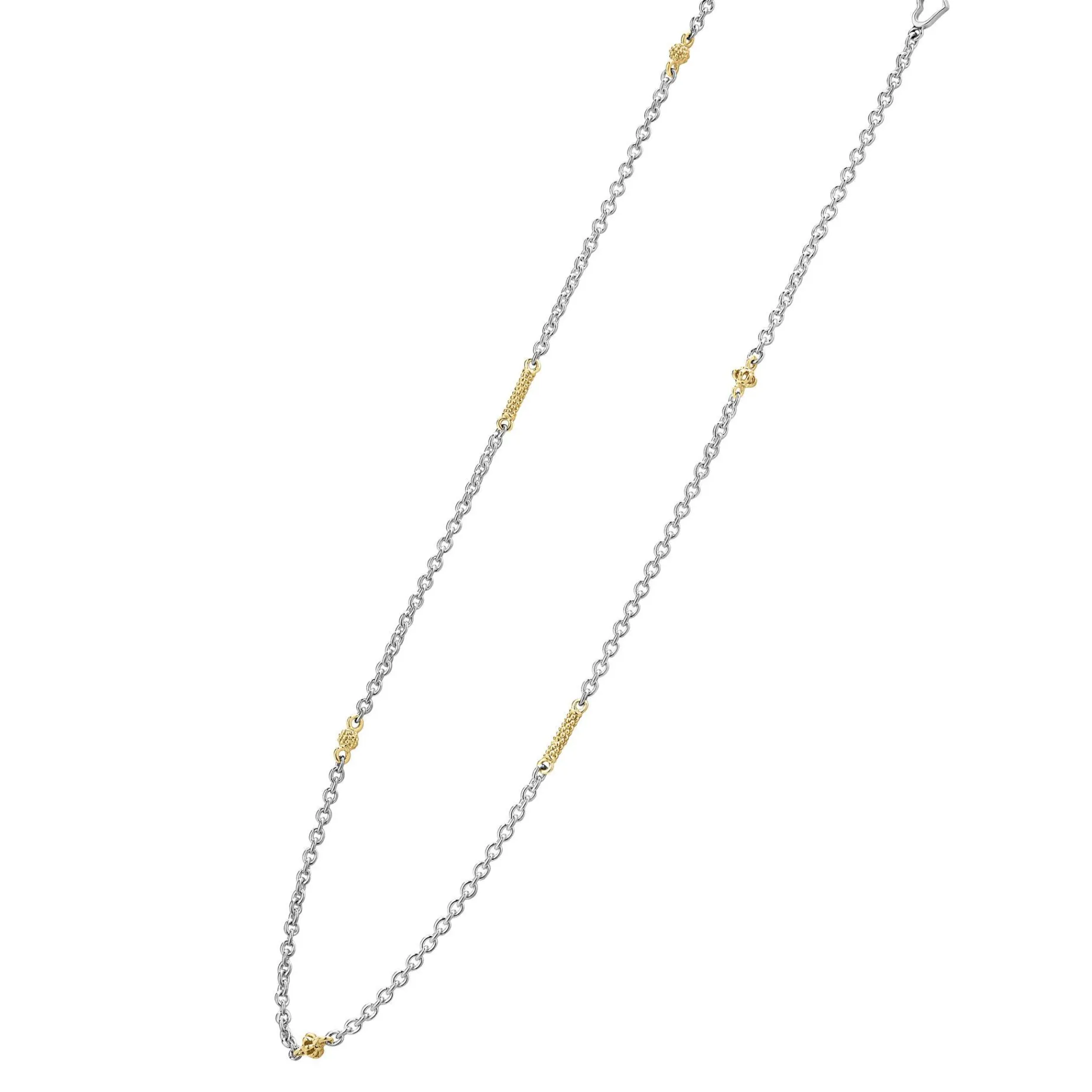 Chains<LAGOS Two-Tone Caviar Chain Necklace