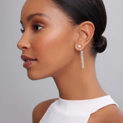 Caviar Earrings<LAGOS Two-Tone Caviar Diamond Stud Earrings