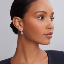 Caviar Earrings<LAGOS Two-Tone Caviar Diamond Stud Earrings