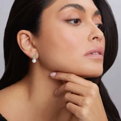 Drop Earrings<LAGOS Two-Tone Caviar Floral Pearl Earrings