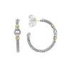 Hoop Earrings<LAGOS Two-Tone Caviar Hoop Earrings