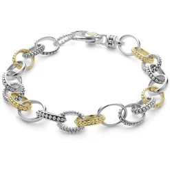 Link Bracelets<LAGOS Two-Tone Caviar Link Bracelet