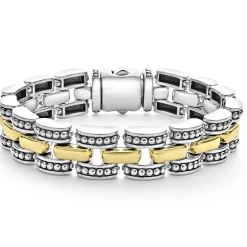 Link Bracelets<LAGOS Two-Tone Caviar Link Bracelet