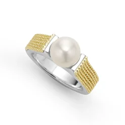 Pearl<LAGOS Two-Tone Caviar Pearl Ring