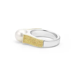Caviar Rings<LAGOS Two-Tone Caviar Pearl Ring