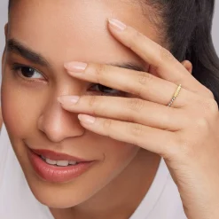 Stacking Rings<LAGOS Two-Tone Caviar Stacking Ring