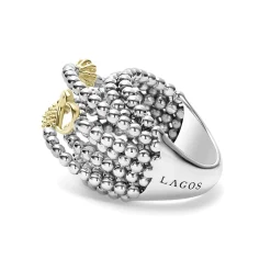 Caviar Rings<LAGOS Two-Tone Caviar Statement Ring