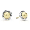 Stud Earrings<LAGOS Two-Tone Caviar Stud Earrings