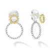 Stud Earrings<LAGOS Two-Tone Circle Drop Earrings
