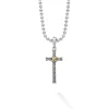 Amulets<LAGOS Two-Tone Cross Amulet Necklace